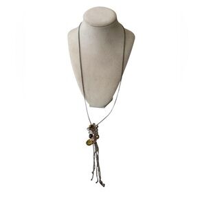 Silver and Gold Cascading Charm‎ Necklace Y2K Retro 90s Vintage
